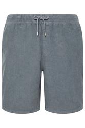 BadRhino Big & Tall pantalones cortos de pana azules con cintura elástica