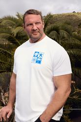 BadRhino Big & Tall White & Blue Graphic T-Shirt | BadRhino 3