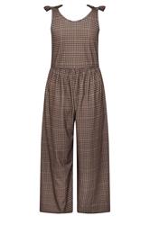 LIMITED COLLECTION Plus Size Brown Gingham Jumpsuit | Yours Clothing 2