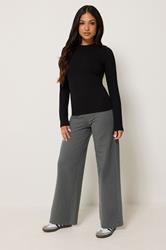 PixieGirl Petite Women's Grey Polka Dot Wide Leg Yoga Pants | PixieGirl 3