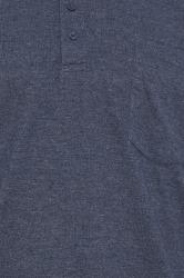 D555 Big & Tall Navy Blue Marl Pique Polo Shirt | BadRhino 4