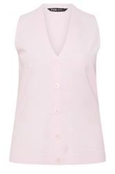 YOURS Gilet rose en maille