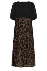 LIMITED COLLECTION Plus Size Brown Leopard Print Mixed Dress | Yours Clothing 5