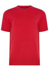 LTS Tall Red Short Sleeve Knit Jumper