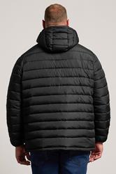 BadRhino Big & Tall Black Lightweight Hooded Puffer Jacket | BadRhino 2