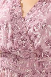 LTS Tall Women's Pink Floral Shirred Maxi Dress | Long Tall Sally 5