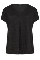 Evans plissiertes Swing-Top in Schwarz