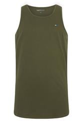 BadRhino Big & Tall 5 Pack Grey/Green/White/Navy/Black Extra Long Plain Vest Top | BadRhino 10