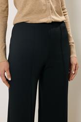 LTS Tall Women's Black Textured Seam Front Wide Leg Trousers | Long Tall Sally 4