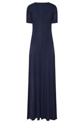 LTS Tall Women's Navy Blue Polka Dot Short Sleeve Maxi Dress | Long Tall Sally 2