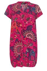 YOURS Plus Size Pink Paisley Pleat Front Dress | Yours Clothing 5