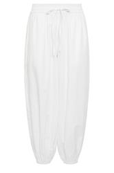 PixieGirl Petite White Cotton Poplin Barrel Leg Trousers