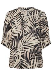 EVANS Plus Size Black Mono Palm Print Top | Evans 7