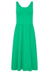 M&Co Petite Green Sleeveless Cotton Midi Dress
