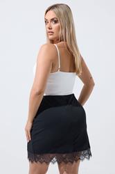 LIMITED COLLECTION Curve Lace Hem Mini Skirt | Yours Clothing 2