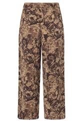 PixieGirl Petite Women's Brown Floral Wide Leg Trousers | PixieGirl 2