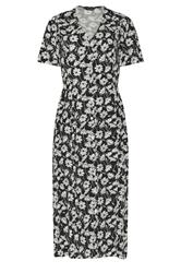 M&Co Black Daisy Print Midi Tea Dress