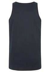 BadRhino Big & Tall Navy Blue Extra Long Plain Vest Top | BadRhino 6
