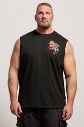 BadRhino Big & Tall Black Dragon Graphic Vest | BadRhino 1