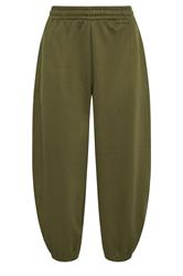 PixieGirl Petite Women's Olive Green Brushed Balloon Joggers | PixieGirl 5