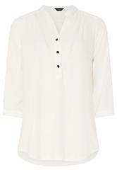 M&Co Ivory White Textured Lightweight Blouse