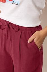 M&Co Berry Purple Linen Culottes | M&Co 5