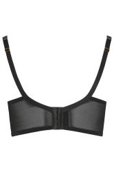 YOURS Plus Size Black & Red Lace Strap Detail Padded Longline Bra