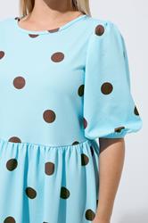 LIMITED COLLECTION Plus Size Blue Polka Dot Dress | Yours Clothing 4