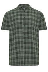 BadRhino Big & Tall Green Check Print Short Sleeve Shirt | BadRhino 5