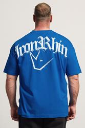 IronRhino Big & Tall Cobalt Blue Old English Logo T-Shirt | BadRhino 2