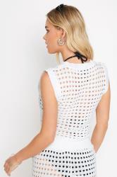 PixieGirl Petite White Crochet Tank Top | PixieGirl 2