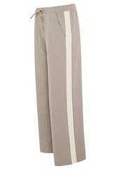 M&Co Petite Mocha Brown Ivory White Stripe Cotton Joggers | M&Co 6