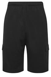 KAM Big & Tall Black Jersey Cargo Shorts
