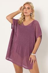 YOURS Plus Size Pink Throw On Beach Kimono | Yours Clothing 2