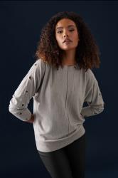 M&Co Grey Marl Batwing Eyelet Jumper | M&Co 1