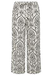 PixieGirl Petite Pantalon large ivoire motif mosaïque