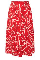 YOURS Plus Size Red Floral Print Skirt | Yours Clothing 6