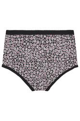 YOURSET 5 PACK Plus Size Pink Diasy Print Full Briefs | Yours Clothing 11