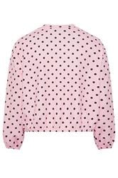 LIMITED COLLECTION Plus Size Pink Polka Dot Bomber Jacket | Yours Clothing 6