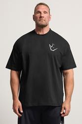 IronRhino Big & Tall Black Old English Logo T-Shirt | BadRhino 3