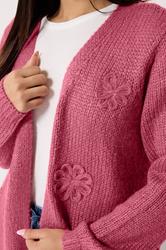 M&Co Petite Pink Flower Embroidered Knitted Cardigan | M&Co 4
