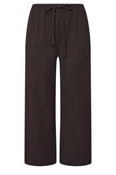 YOURS Plus Size Chocolate Brown Wide Leg Crinkle Trousers | Yours Clothing 6