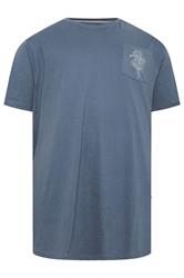 KAM Big & Tall Blue Snake Print T-Shirt | BadRhino 2