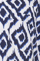 KAM Big & Tall Navy Blue Hawaiian Print Shirt | BadRhino 5