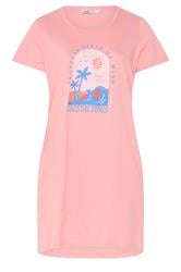YOURS Plus Size Pink 'Coastal Vibes' Dipped Back Nightdress | Yours Clothing 5