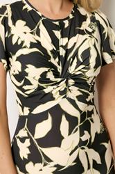 LTS Tall Black Floral Twist Front Maxi Dress | LongTallSally 4