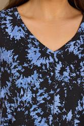 EVANS Plus Size Blue Tie Dye Cotton T-Shirt | Evans 4