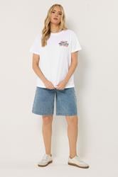 LTS Tall Women's White Sardine Graphic Cotton Oversized T-Shirt | Long Tall Sally 1
