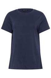 M&Co 2 PACK White and Navy Blue Cotton Crew Neck T-Shirts | M&Co 8