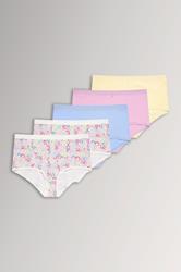 YOURSET 5 PACK Plus Size Pink Floral Spring Full Briefs | Yours Clothing 3